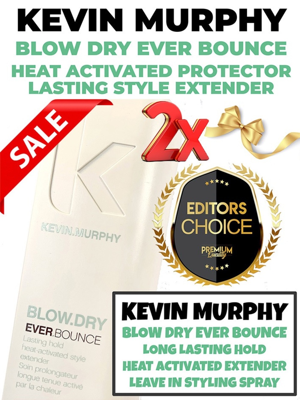 BNWT KEVIN MURPHY 2X Blow Dry Ever Bounce Style Extending Leave In Styling Spray